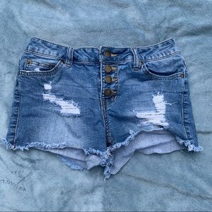 Blue Spice ripped jean shorts size 1